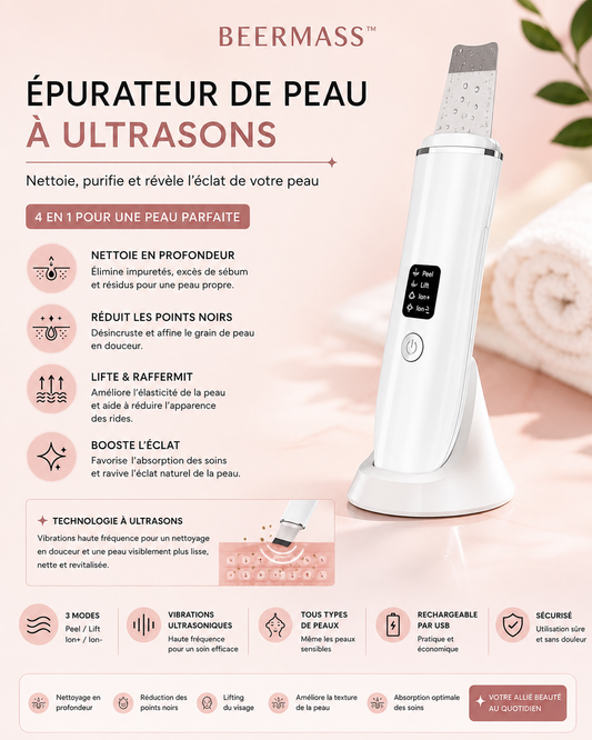 Épurateur de peau électrique pour visage