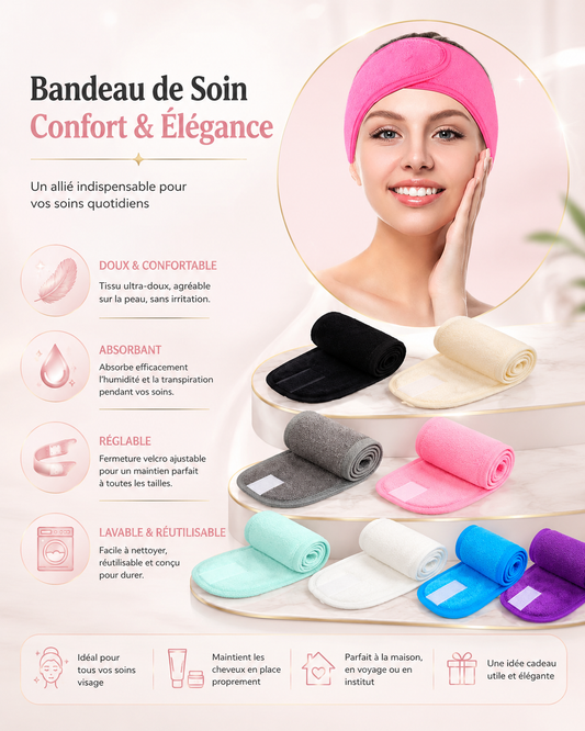 Bandeaux Velcro de couleur unie