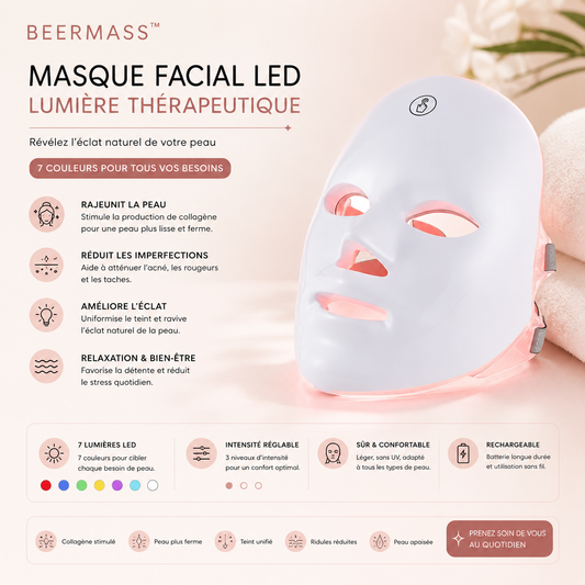 Masque facial led